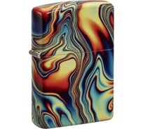 Зажигалка Zippo Swirl с покрытием Glow In The Dark Green, латунь/сталь, разноцветная, 38x13x57 мм 48612 30592556