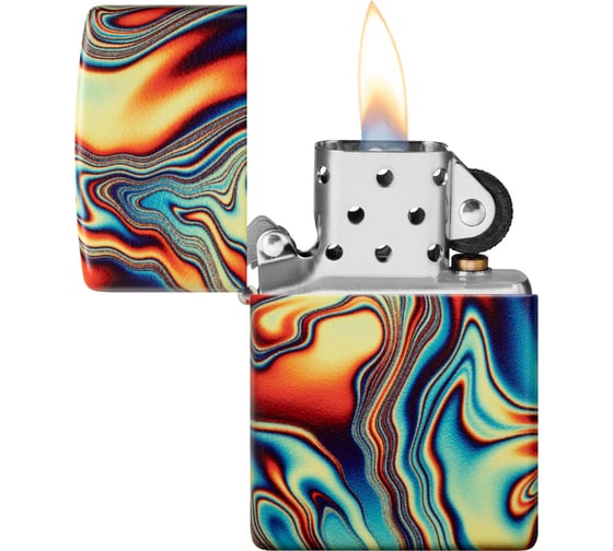 Зажигалка Zippo Swirl с покрытием Glow In The Dark Green, латунь/сталь, разноцветная, 38x13x57 мм 48612