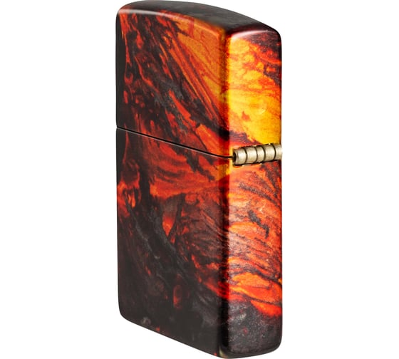 Зажигалка Zippo Lava Flow с покрытием 540 Tumbled Brass, латунь/сталь, оранжевая, 38x13x57 мм 48622