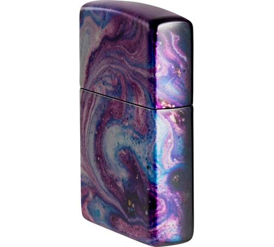 Зажигалка Zippo Universe Astro с покрытием 540 Tumbled Chrome, латунь/сталь, сиреневая, 38x13x57 мм 48547