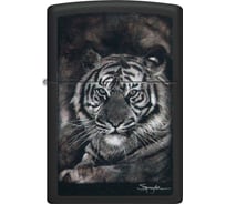 Зажигалка Zippo Spazuk Design с покрытием Black Matte, латунь/сталь, черная, матовая, 38x13x57 мм 49763