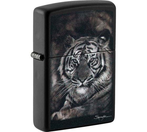 Зажигалка Zippo Spazuk Design с покрытием Black Matte, латунь/сталь, черная, матовая, 38x13x57 мм 49763