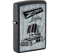 Зажигалка Zippo Car Design с покрытием Black Matte, латунь/сталь, черная, 38x13x57 мм 48572