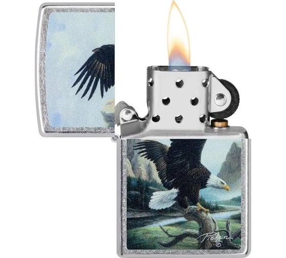 Зажигалка Zippo Linda Picken с покрытием Street Chrome, латунь/сталь, серебристая, 38x13x57 мм 49822