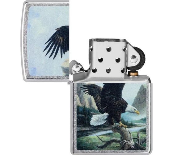 Зажигалка Zippo Linda Picken с покрытием Street Chrome, латунь/сталь, серебристая, 38x13x57 мм 49822