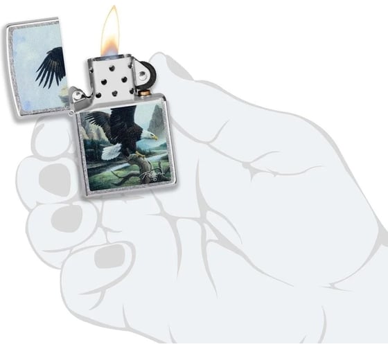 Зажигалка Zippo Linda Picken с покрытием Street Chrome, латунь/сталь, серебристая, 38x13x57 мм 49822