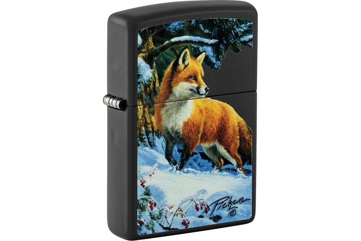 Зажигалка Zippo Linda Picken с покрытием Black Matte, латунь/сталь, черная,  38x13x57 мм 48596