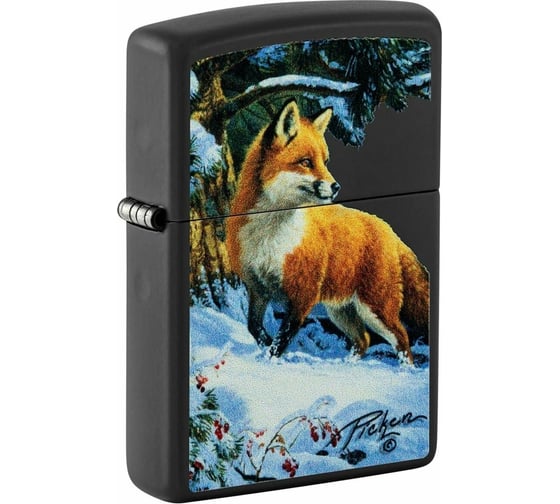 Зажигалка Zippo Linda Picken с покрытием Black Matte, латунь/сталь, черная, 38x13x57 мм 48596 1