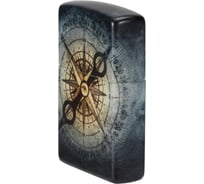 Зажигалка Zippo Compass Ghost с покрытием Glow In The Dark Green, латунь/сталь, черная, 38x13x57 мм 48562