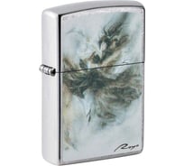 Зажигалка Zippo Luis Royo с покрытием Street Chrome, латунь/сталь, серебристая, 38x13x57 мм 49766