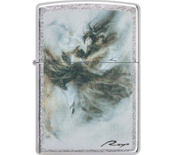 Зажигалка Zippo Luis Royo с покрытием Street Chrome, латунь/сталь, серебристая, 38x13x57 мм 49766