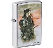 Зажигалка Zippo Luis Royo с покрытием Street Chrome, латунь/сталь, серебристая, 38x13x57 мм 49767