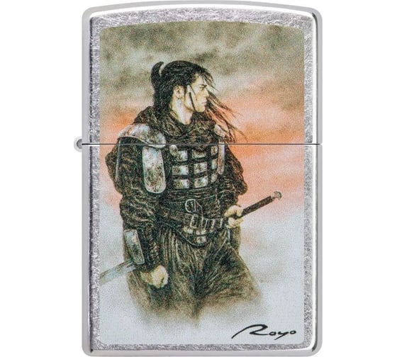 Зажигалка Zippo Luis Royo с покрытием Street Chrome, латунь/сталь, серебристая, 38x13x57 мм 49767