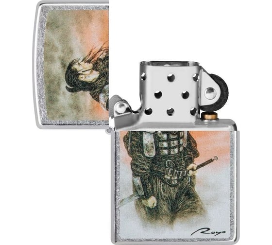 Зажигалка Zippo Luis Royo с покрытием Street Chrome, латунь/сталь, серебристая, 38x13x57 мм 49767