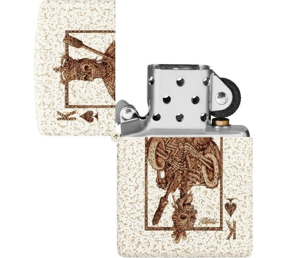 Зажигалка Zippo Rick Rietveld с покрытием Mercury Glass, латунь/сталь, белая, 38x13x57 мм 48552