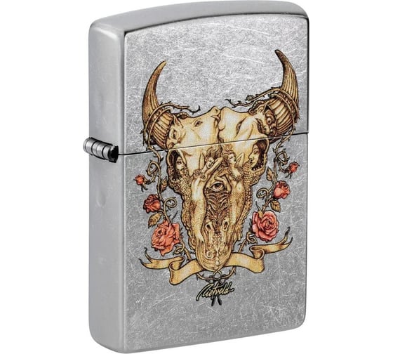 Зажигалка Zippo Rick Rietveld с покрытием Street Chrome, латунь/сталь, серебристая, 38x13x57 мм 48559
