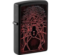Зажигалка Zippo Spider Design с покрытием Black Matte, латунь/сталь, чёрная, матовая, 38x13x57 мм 49791