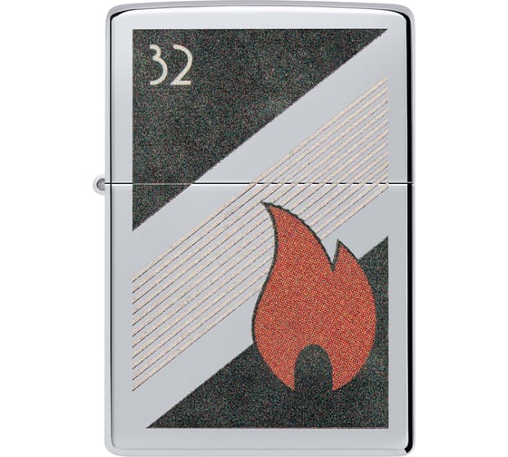 Зажигалка Zippo Vintage с покрытием High Polish Chrome, латунь/сталь, серебристая, 38x13x57 мм 48623