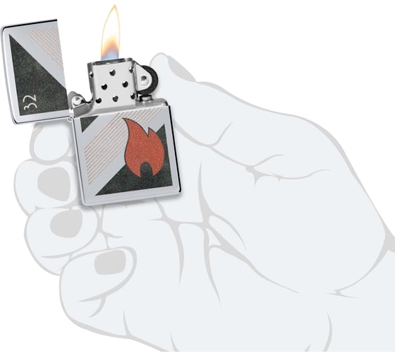 Зажигалка Zippo Vintage с покрытием High Polish Chrome, латунь/сталь, серебристая, 38x13x57 мм 48623