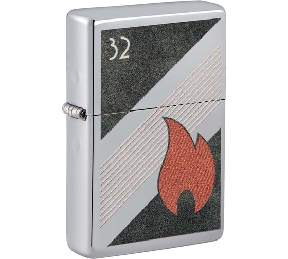 Зажигалка Zippo Vintage с покрытием High Polish Chrome, латунь/сталь, серебристая, 38x13x57 мм 48623