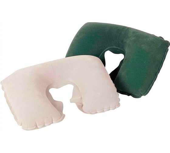 Надувная подушка под шею Flocked Travel Pillow 46х28 см BestWay 67006 BW