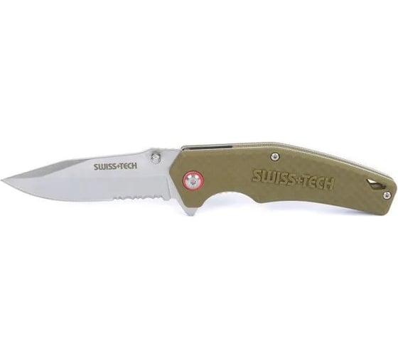 Складной нож Swiss+Tech 3.5", Сталь-4Cr13, ручка-Nylon ST014013