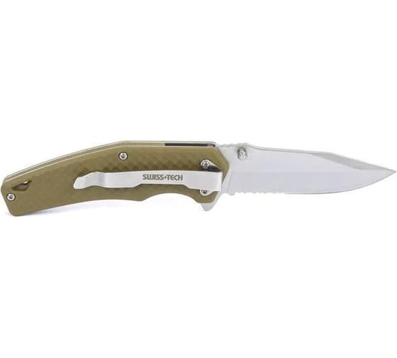 Складной нож Swiss+Tech 3.5", Сталь-4Cr13, ручка-Nylon ST014013