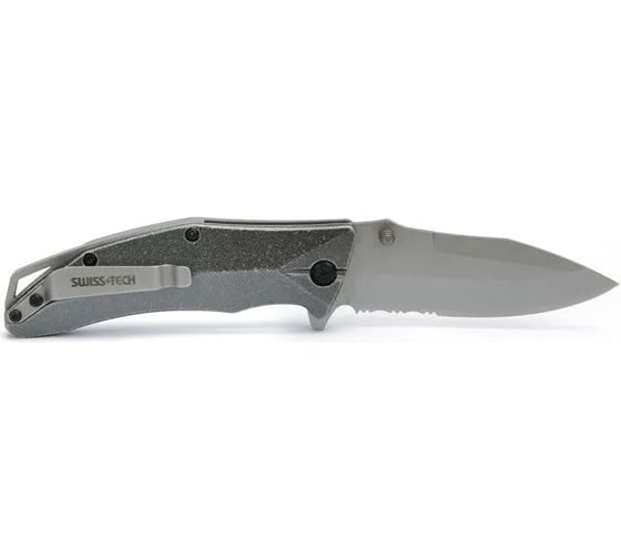 Складной нож Swiss+Tech 3,5", Сталь-8Cr13Mov, ручка-Aluminum ST014005
