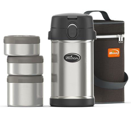 Термос для еды Biostal 2.1 литра, с термочехлом NR-2100P