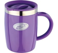 Дутая кружка с крышкой Biostal Fler 0.4 л, фиолетовая NE-400А-PR