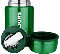 Термос для еды Biostal Охота 0,75 литра, с ложкой, зеленый NTS-750G