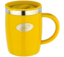 Дутая кружка с крышкой Biostal Fler 0.4 л, желтая NE-400А-Y