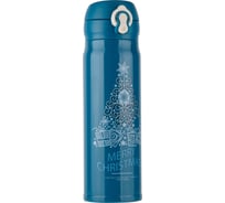 Термос PERFECTO LINEAMERRY CHRISTMAS, 480 мл, нержавеющая сталь, темно-бирюзовый 27-225479