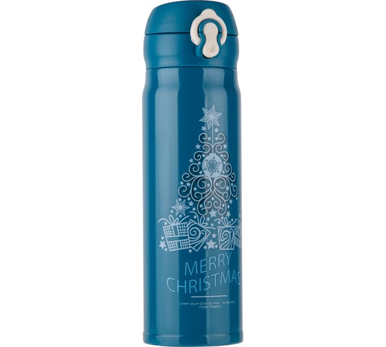 Термос PERFECTO LINEAMERRY CHRISTMAS, 480 мл, нержавеющая сталь, темно-бирюзовый 27-225479 1