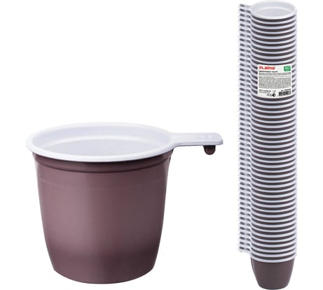 Одноразовые чашки ЛАЙМА Бюджет, комплект 50 шт, 0.2 л 600940