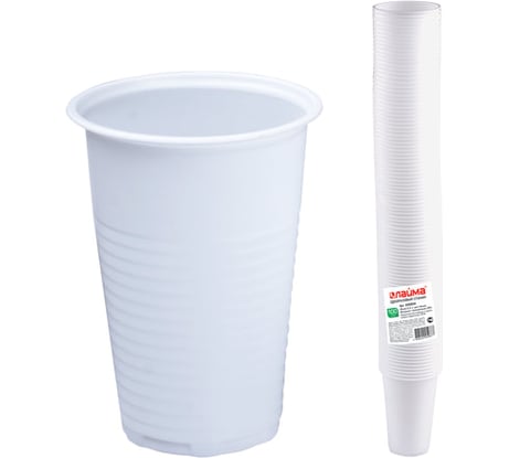 Одноразовые стаканы ЛАЙМА Бюджет 100 шт 600934