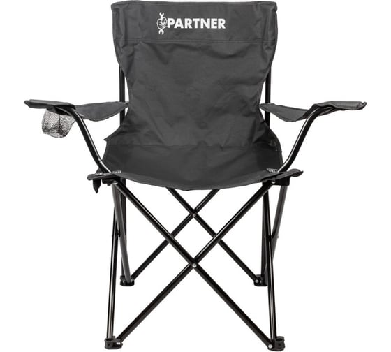 Складное кресло для кемпинга Partner подлокотники, подстаканник, сиденье 40x45см, каркас-стальная труба, чехол для хранения, макс.нагрузка 120кг PA-YYY03(51843)