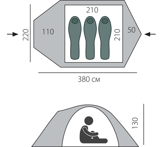Палатка Btrace Shield 3 T0041
