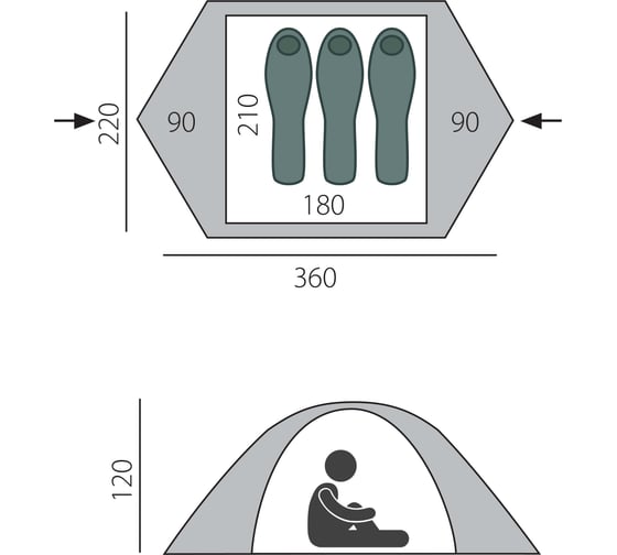 Палатка Btrace Guard 3 T0027