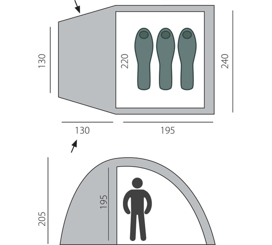 Палатка BTrace Dome 3 T0294