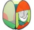 Палатка BELON familia 4 грани квадрат, зеленый/оранж/лимон/салатовый, 75x75x90 см ПИ-004К-СТ1 1