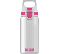 Бутылка для воды Sigg Total Clear One, серо-розовая 8692.60