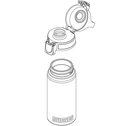 Бутылка для воды Sigg Total Clear One, серо-розовая 8692.60