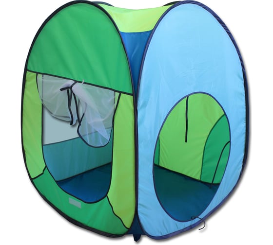 Палатка BELON familia 4 грани квадрат, яркий голубой/салатовый/лимон/бирюза, 75x75x90 см ПИ-004К-СТ2