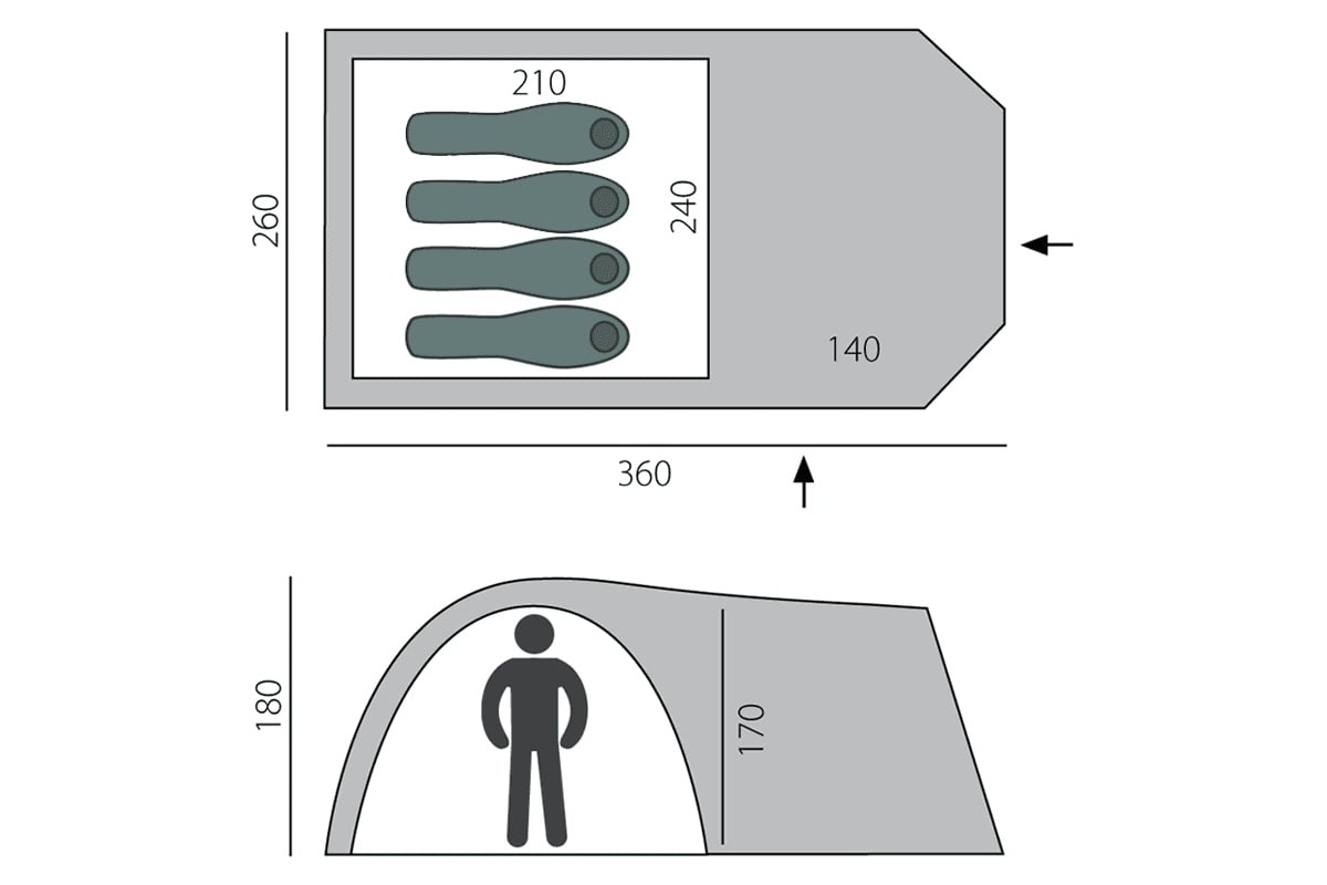 Палатка BTrace Element 4 T0507 - выгодная цена, отзывы, характеристики .