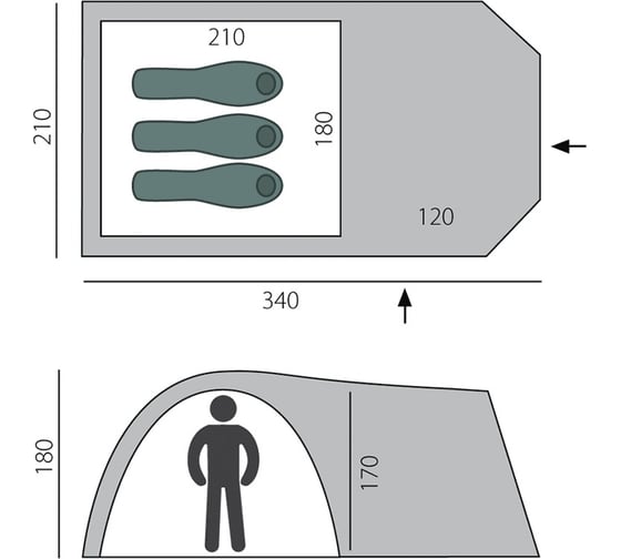 Палатка BTrace Element 3 T0506