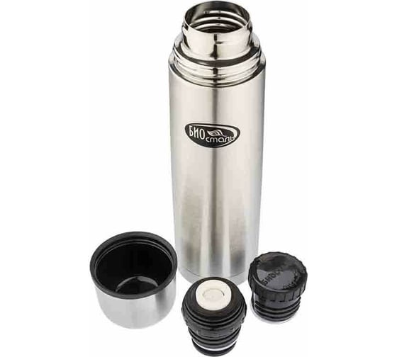 Термос Biostal 0.35 литра, 2 пробки, стальной NB-350-2