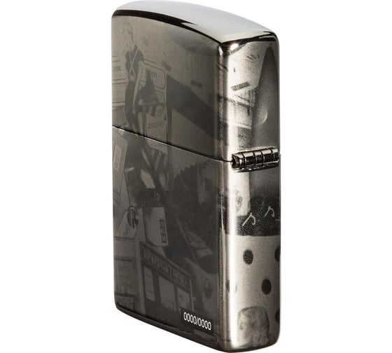 Зажигалка Zippo George Blaisdell с покрытием Black Ice, латунь/сталь, чёрная, глянцевая 49134