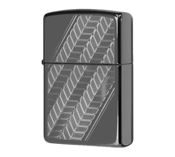 Зажигалка Zippo Classic с покрытием Black Ice, латунь/сталь, чёрная, глянцевая 49166