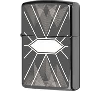 Зажигалка Zippo Classic с покрытием Black Ice, латунь/сталь, чёрная, глянцевая 49164
